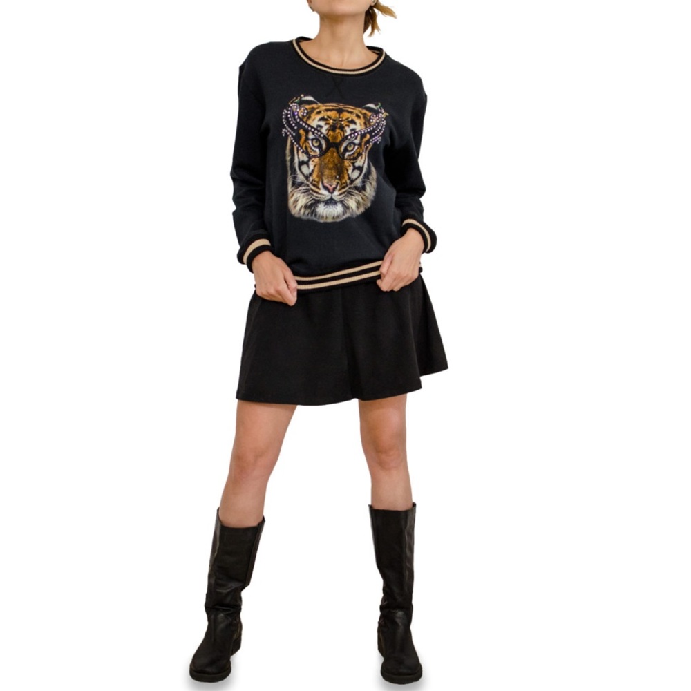 CAMILLA ROUND-NECK LION SWEATER